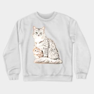 Me and mini Cat Crewneck Sweatshirt